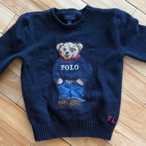 Polo by Ralph Lauren Navy Sweater with Bear Design